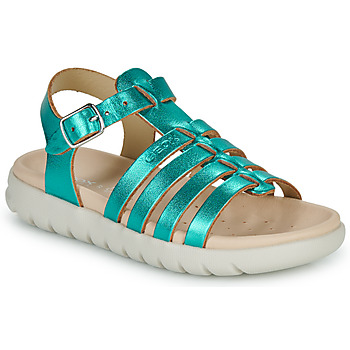 Chaussures Fille Sandales et Nu-pieds Geox J SANDAL SOLEIMA GIR Bleu