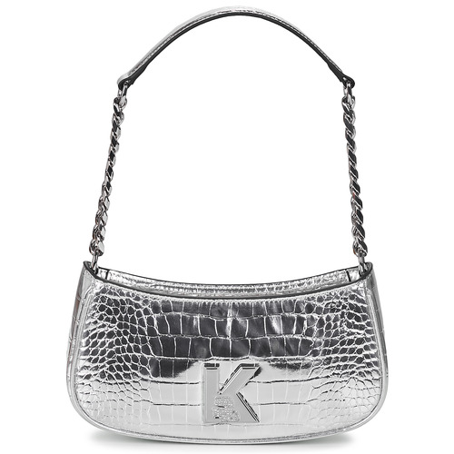 Sacs Femme Sacs porté épaule Karl Lagerfeld K/KAMEO SHOULDERBAG CROC Argent