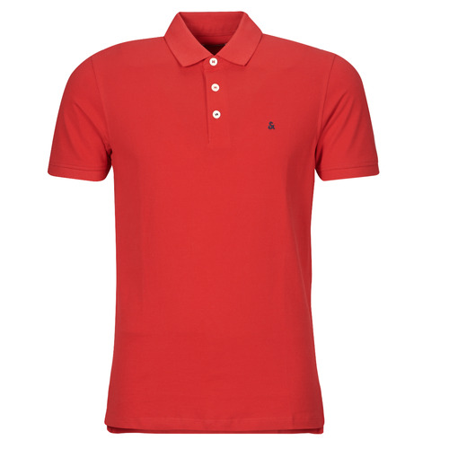 Vêtements Homme Polos manches courtes Jack & Jones JJEPAULOS POLO SS Rouge