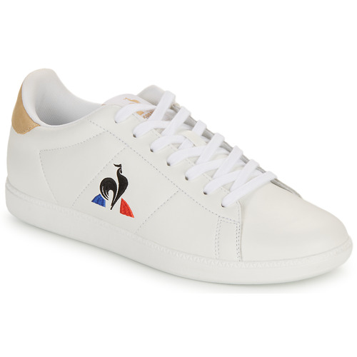 Chaussures Homme Baskets basses Le Coq Sportif COURTSET_2 Blanc / Marron