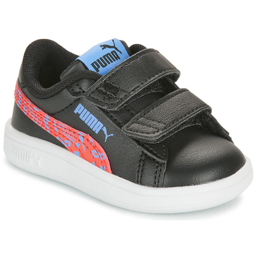 Chaussures Garçon Baskets basses Puma SMASH 3.0 L INF Noir / Rouge