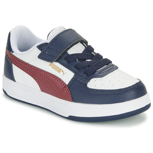 Chaussures Garçon Baskets basses Puma CAVEN 2.0 PS Blanc / Marine / Bordeaux