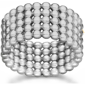 Montres & Bijoux Femme Bijoux Orusbijoux Bague Large Argent Boule Argenté