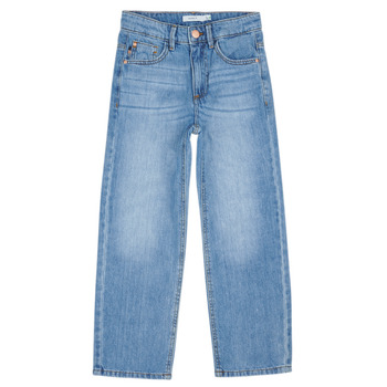 Vêtements Fille Jeans droit Name it NKFROSE HW STRAIGHT JEANS 9222-BE Bleu