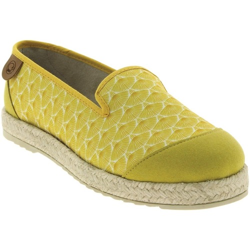 Chaussures Femme Chaussons Chausse Mouton -  Charentaises MENTON - Jaune - Taille Jaune