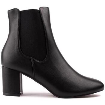 Chaussures Femme Bottines V.gan Vegan Lychee Chelsea Des Bottes Noir