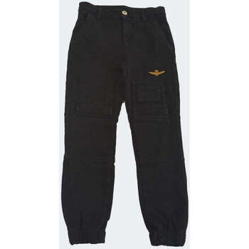 Vêtements Garçon Pantalons Aeronautica Militare  Noir