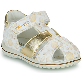 Chaussures Fille Sandales et Nu-pieds Primigi BABY SWEET Blanc / Doré