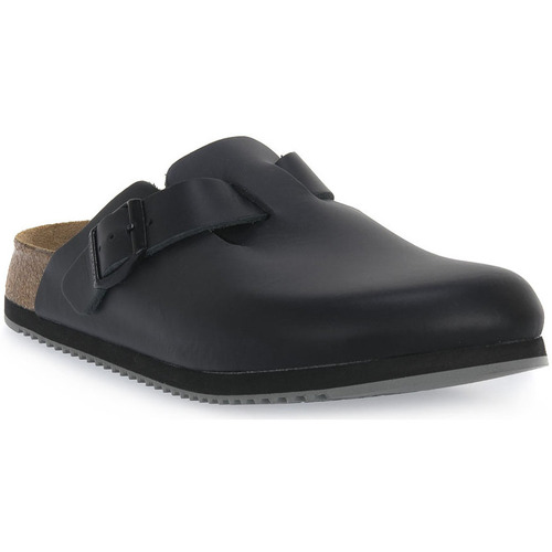 Chaussures Homme Mules Birkenstock BOSTON BLACK LEATHER calz s Noir