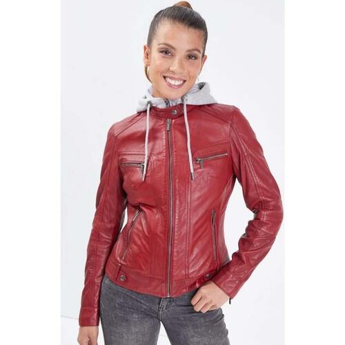 Vêtements Femme Vestes en cuir / synthétiques Rose Garden SILENE HOOD RED CHILI Rouge