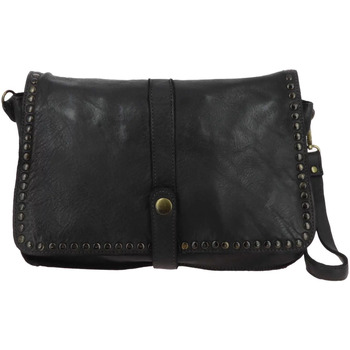 Sacs Femme Sacs Dupond Durand DERBY sac besace vintage en cuir Noir