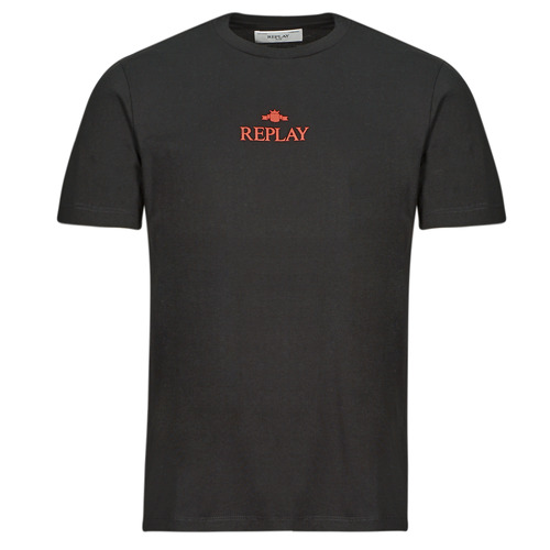 Vêtements Homme T-shirts manches courtes Replay ELIA Noir / Rouge