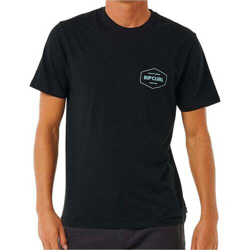 Vêtements Homme Polos manches courtes Rip Curl STAPLER TEE fd Noir