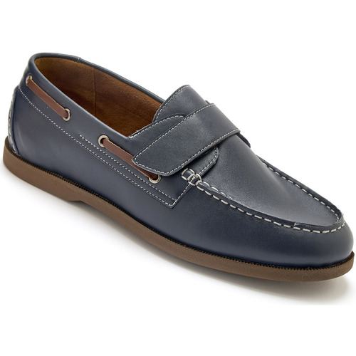 Chaussures Homme Derbies Pediconfort Chaussures bateau patte scratch Bleu