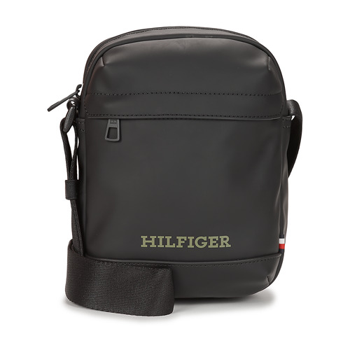 Sacs Homme Pochettes / Sacoches Tommy Hilfiger TH MONOTYPE PU MINI REPORTER Noir