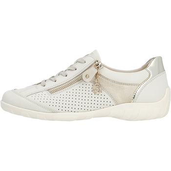 Chaussures Femme Baskets basses Remonte Basket Cuir Rock Blanc