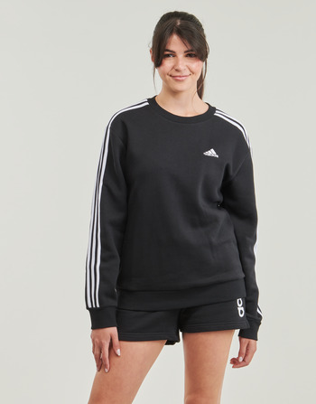 Vêtements Femme Sweats Adidas Sportswear Essentials 3-Stripes Fleece Sweatshirt Noir / Blanc