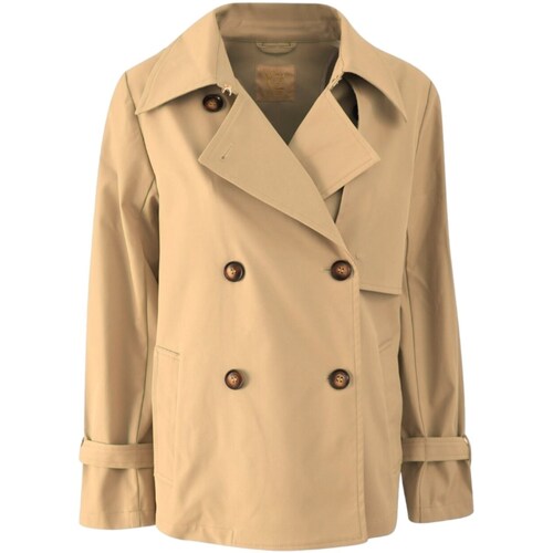 Vêtements Femme Manteaux Yes Zee J406-KZ00 Beige