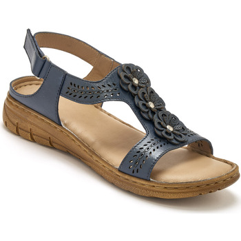 Chaussures Femme Sandales et Nu-pieds Pediconfort Sandales fantaisie cuir Bleu