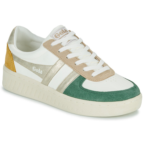 Chaussures Femme Baskets basses Gola Grandslam Quadrant Beige / Doré / Vert