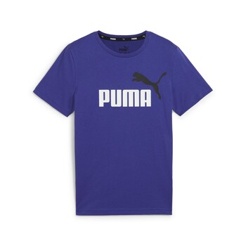 Vêtements Garçon T-shirts manches courtes Puma ESS+ 2 COL LOGO TEE Violet