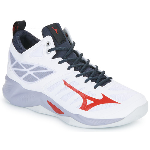 Chaussures Homme Sport Indoor Mizuno WAVE DIMENSION MID Blanc / Rouge