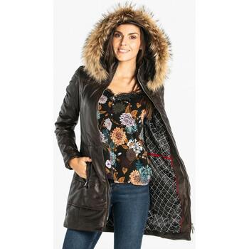 Vêtements Femme Vestes en cuir / synthétiques Rose Garden ANOUK HOOD LAMB ORION BROWN Marron