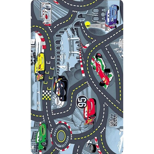 Maison & Déco Enfant Tapis Mani Textile Tapis Enfant Circuit de Voiture Argenté