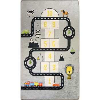 Maison & Déco Enfant Tapis Mani Textile Tapis Enfant Circuit de Voiture Gris