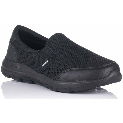 Chaussures Femme Slip ons Sweden Kle 612365 Noir