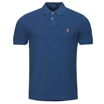 Vêtements Homme Polos manches courtes Polo Ralph Lauren POLO AJUSTE DROIT EN COTON BASIC MESH Bleu Petrole / Clancy Blue