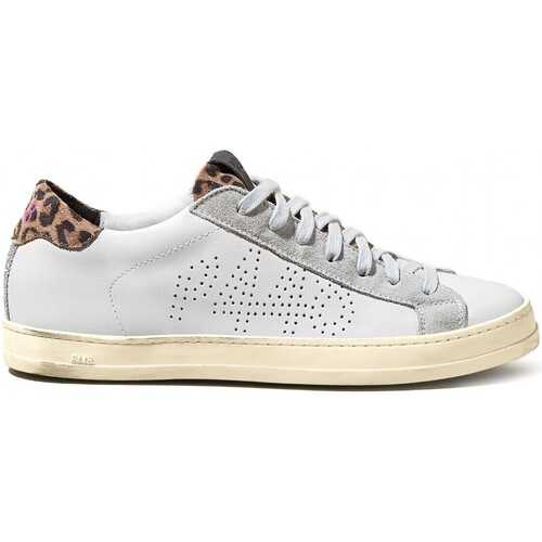 Chaussures Femme Baskets mode P448 Baskets John Animal Blanc