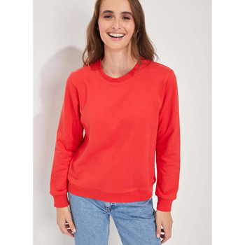 Vêtements Femme Pulls La Fiancee Du Mekong Sweat coton bio uni MANSA Rouge