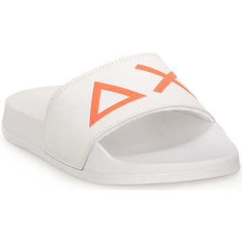 Chaussures Femme Mules Sun68 SUN68 01 SLIPPERSLOGO Blanc