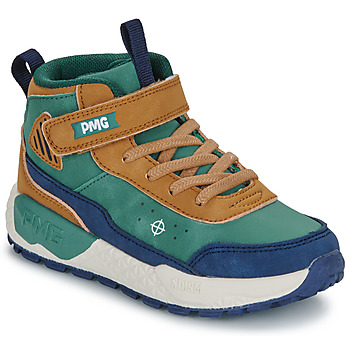 Chaussures Garçon Baskets montantes Primigi B&G STORM Vert / Cognac / Bleu