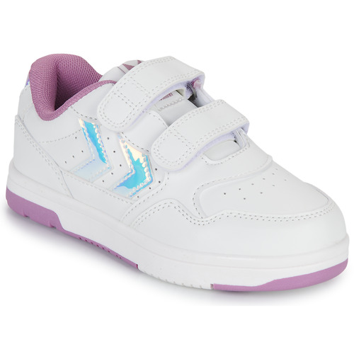 Chaussures Fille Baskets basses hummel CAMDEN JR Blanc / Violet