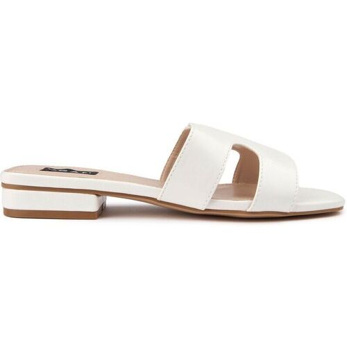 Chaussures Femme Claquettes V.gan Vegan Bok Slide Des Sandales Blanc