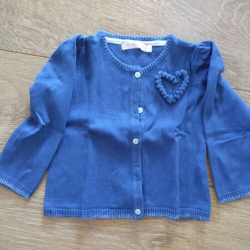 Vêtements Fille Gilets / Cardigans Gemo Gilet bleu roy Gémo - 3 ans Bleu