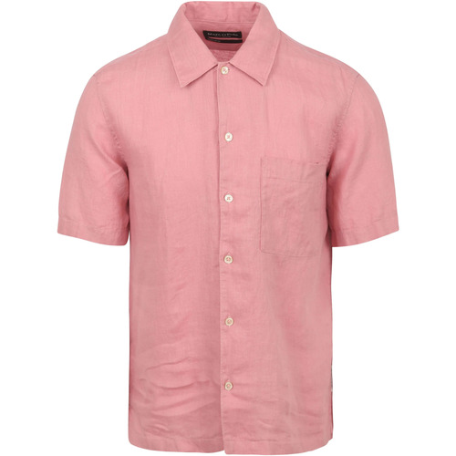 Vêtements Homme Chemises manches longues Marc O'Polo Chemise Manches Courtes De Lin Rose Rose