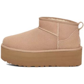 Chaussures Femme Bottes UGG W Classic Ultra Mini Platform Beige