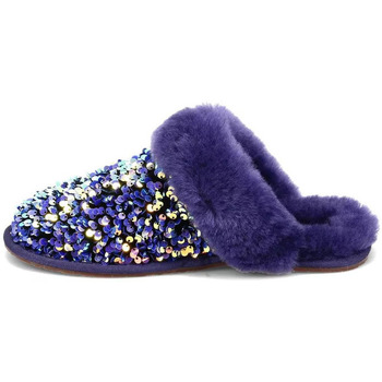 Chaussures Femme Chaussons UGG SCUFFETTE II STELLAR SEQUIN Bleu