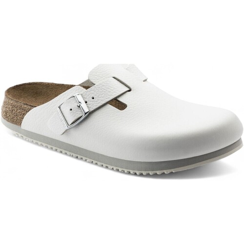 Chaussures Femme Multisport Birkenstock Boston Ciabatta Donna White 060136 Blanc