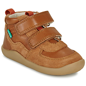 Chaussures Garçon Baskets montantes Kickers KICKFRESHO Marron