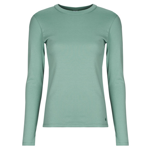 Vêtements Femme T-shirts manches longues Petit Bateau ML COL ROND Vert