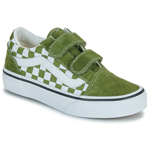 Chaussures Enfant Baskets basses Vans Old Skool V Vert / Blanc