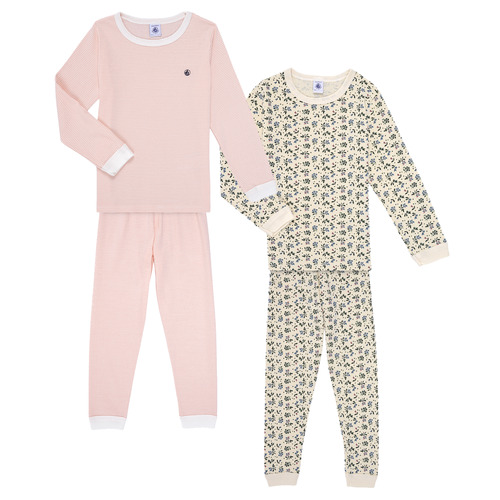 Vêtements Fille Pyjamas / Chemises de nuit Petit Bateau PYJAMA PETIT BATEAU PACK X2 Multicolore