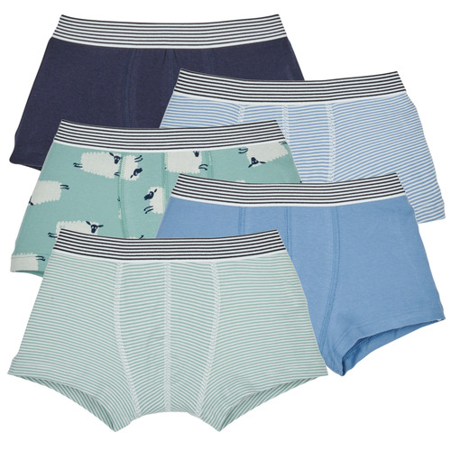 Sous-vêtements Garçon Boxers Petit Bateau LOT BOXER X5 Multicolore