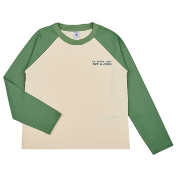 Vêtements Garçon T-shirts manches longues Petit Bateau TUCSON Beige / Vert