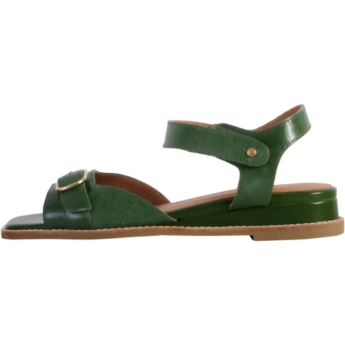 Chaussures Femme Sandales et Nu-pieds Emilie Karston Sandale Cuir Katia Vert