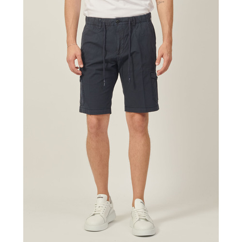 Vêtements Homme Shorts / Bermudas Yes Zee Short cargo  en coton bleu Bleu